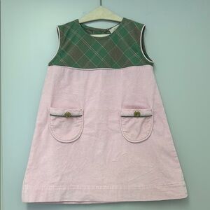 The Beaufort Bonnet Company Pink & Green Corduroy Jumper with Pockets